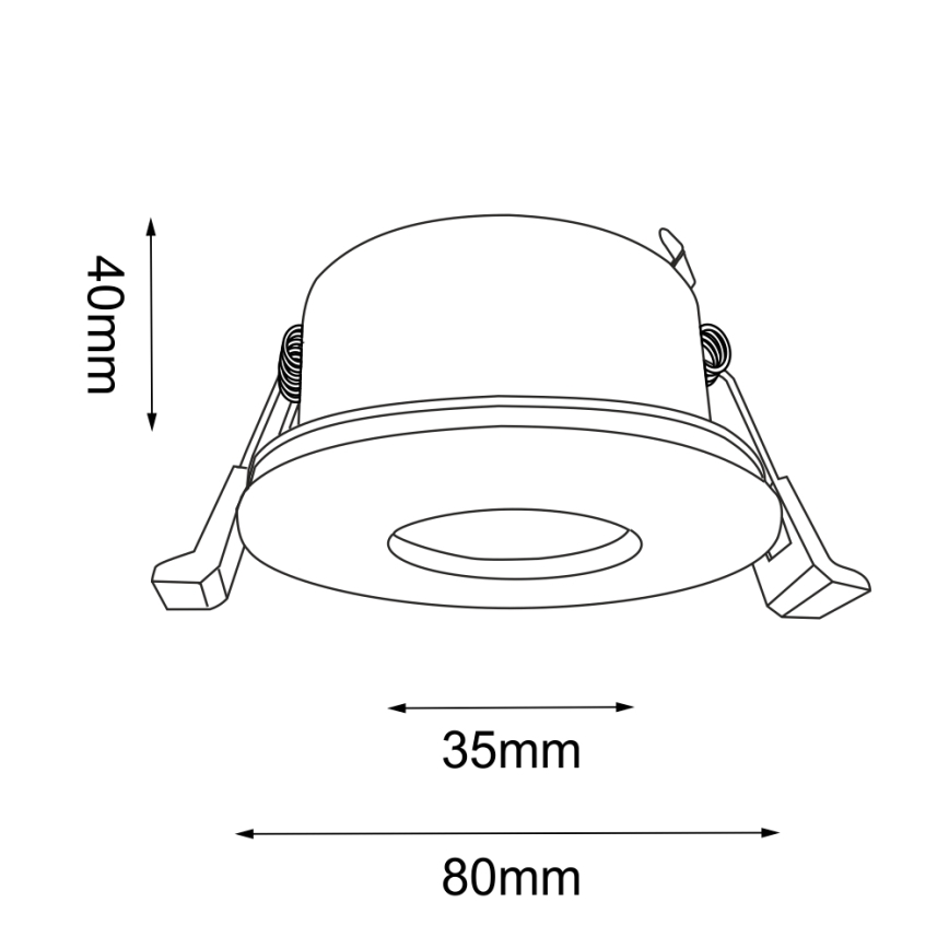 Brosline - Zapustené stropné svietidlo 1xGU10/10W/230V biele