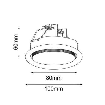 Brosline - Zapustené svietidlo 1xGX53/9W/230V biele