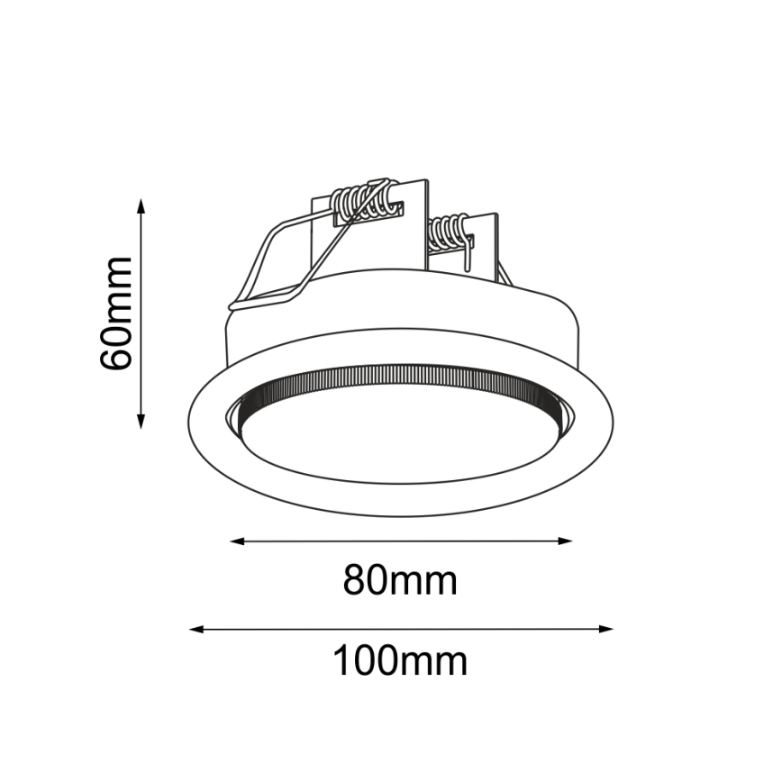 Brosline - Zapustené svietidlo 1xGX53/9W/230V biele