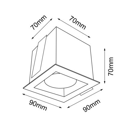 Brosline - Zapustené stropné svietidlo 1xGU10/10W/230V biele