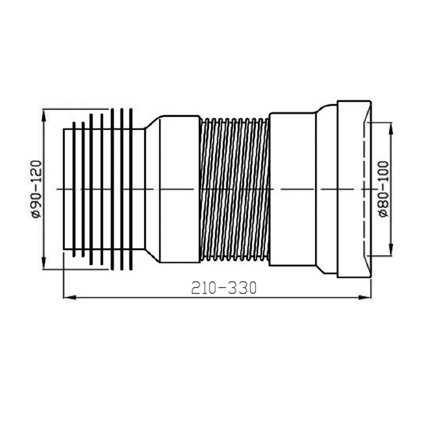 Bruckner - Flexi dopojenie k WC 21-33 cm biela