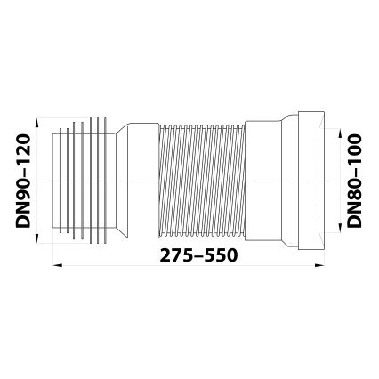 Bruckner - Flexi dopojenie k WC 27,5-55 cm biela