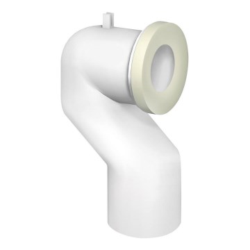 Bruckner - Koleno 90° dopojenie k WC Offset 11 cm biela