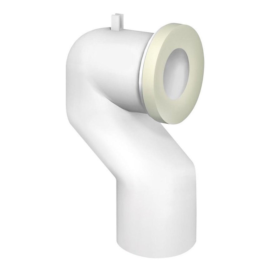 Bruckner - Koleno 90° dopojenie k WC Offset 11 cm biela