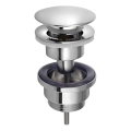 Bruckner - Umývadlová výpust bez prepadu CLICK-CLACK pr. 6,4 cm lesklý chróm