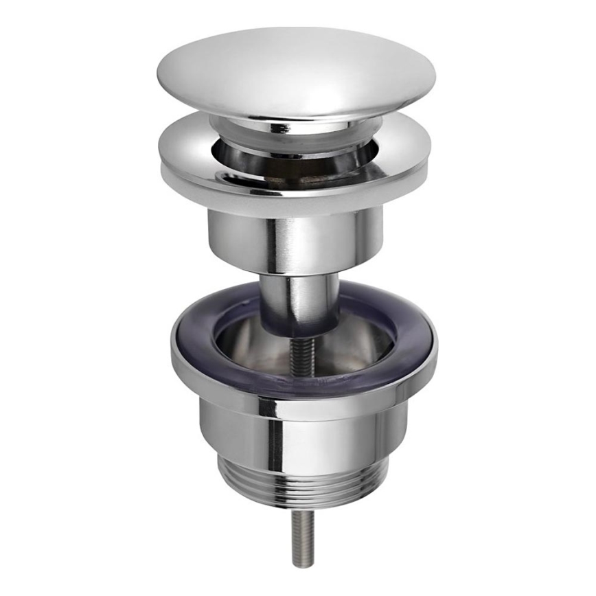 Bruckner - Umývadlová výpust bez prepadu CLICK-CLACK pr. 6,4 cm lesklý chróm