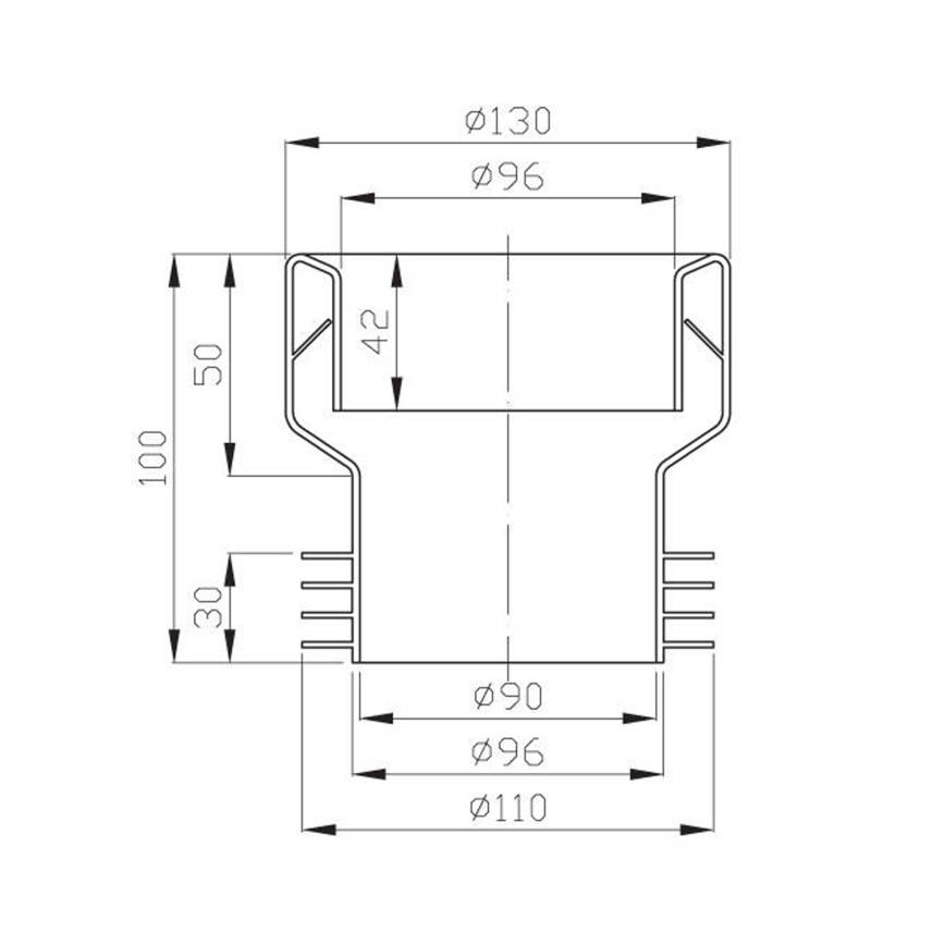 Bruckner - WC manžeta centrická biela