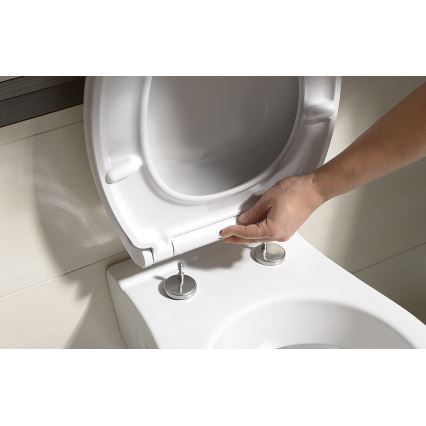 Bruckner - Záchodová doska SoftClose FULDA SLIM biela