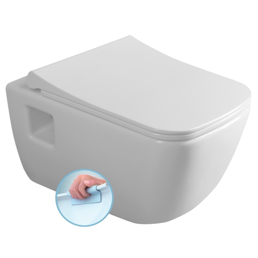 Bruckner - Závesné WC Rimless WALTER keramika/biela
