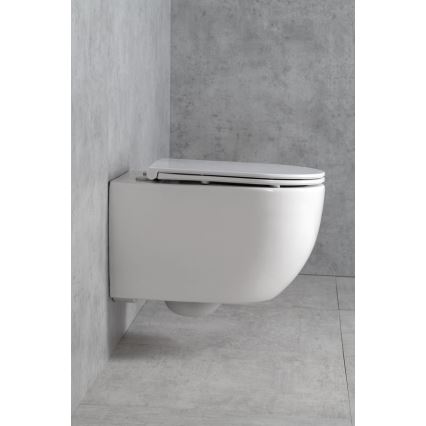 Bruckner - Závesné WC Vortex Rimless FULDA keramika/biela