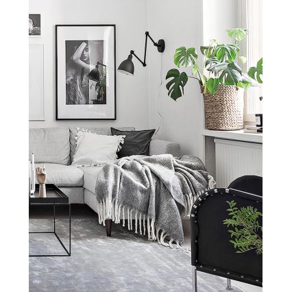 ByRydens - Stmievateľná nástenná lampa BAZAR 1xE27/5W/230V čierna