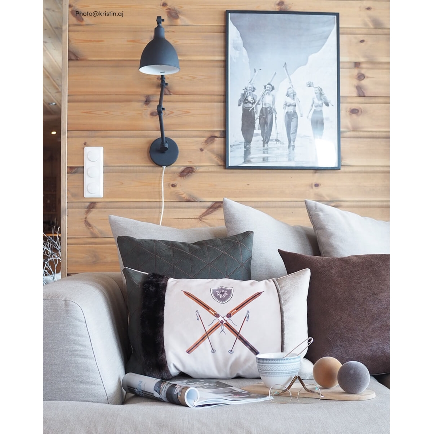 ByRydens - Stmievateľná nástenná lampa BAZAR 1xE27/5W/230V čierna