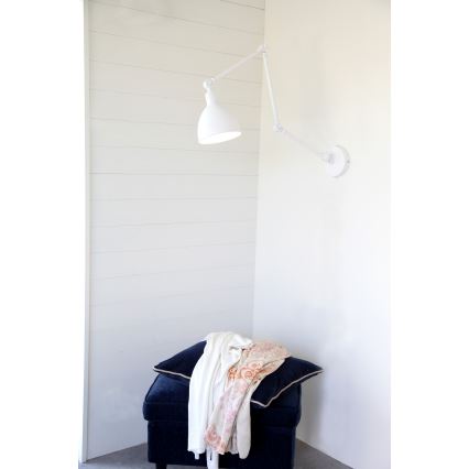 ByRydens - Stmievateľná nástenná lampa BAZAR 1xE27/5W/230V biela