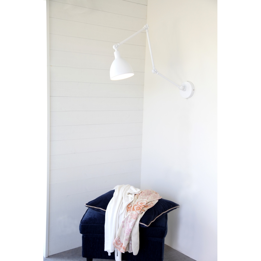 ByRydens - Stmievateľná nástenná lampa BAZAR 1xE27/5W/230V biela