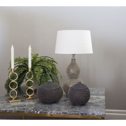 ByRydens - Stolná lampa LOFTY 1xE27/5W/230V biela/strieborná