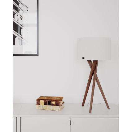 ByRydens - Stolová lampa VEGA 1xE27/8W/230V biela/orech