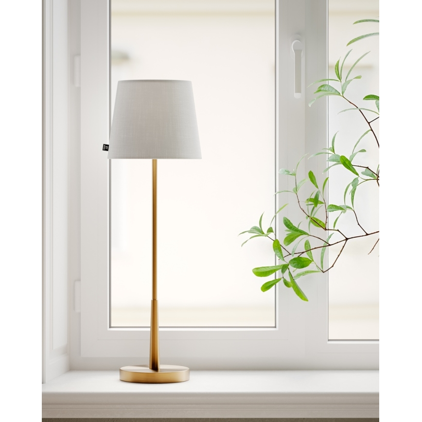 ByRydens - Stolná lampa LUMI 1xE27/8W/230V biela/zlatá 68,5 cm