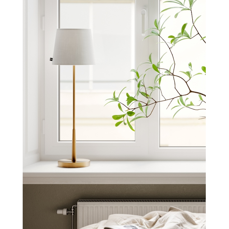 ByRydens - Stolná lampa LUMI 1xE27/8W/230V biela/zlatá 68,5 cm