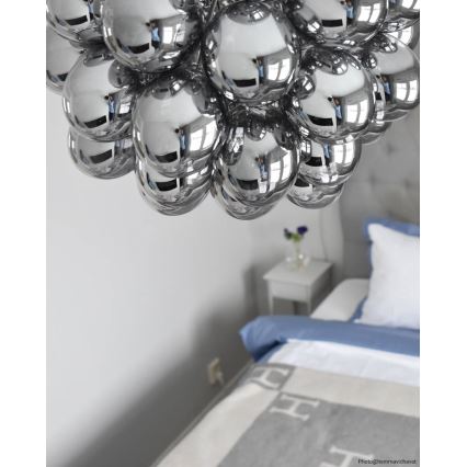 ByRydens - Luster na lanku GROSS 8xG9/4W/230V dymová/čierna pr. 50 cm