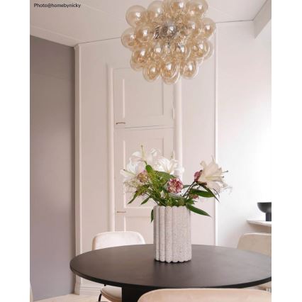 ByRydens - Luster na lanku GROSS 8xG9/4W/230V dymová/hnedá pr. 50 cm