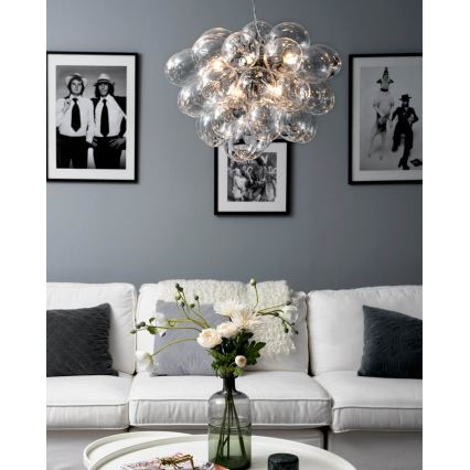 ByRydens - Luster na lanku GROSS 8xG9/4W/230V číra pr. 50 cm