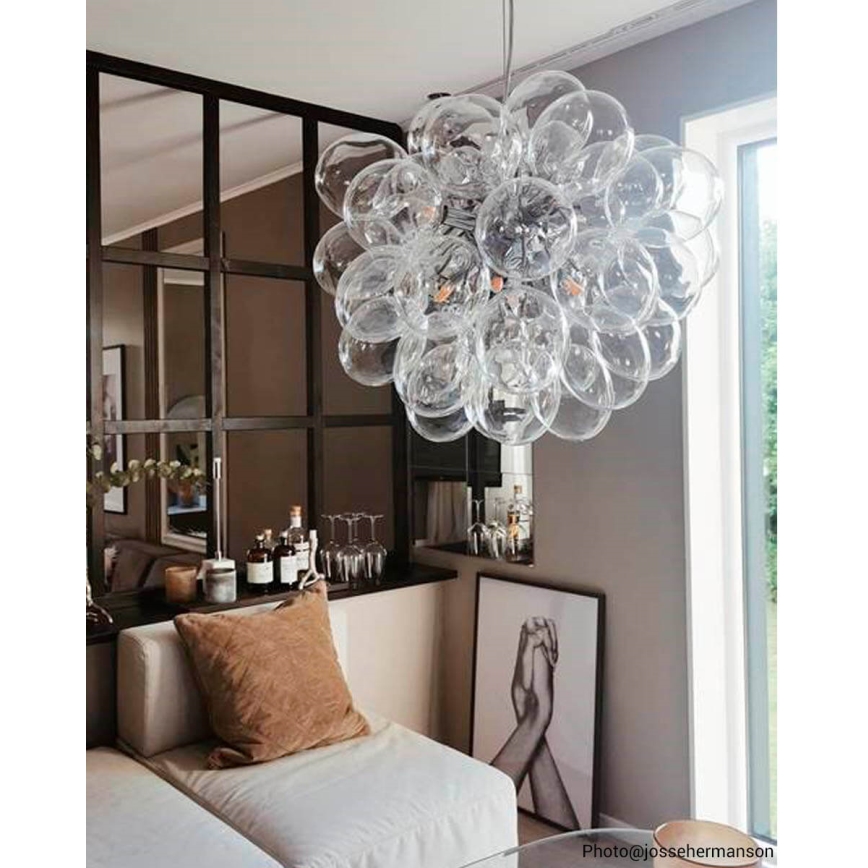 ByRydens - Luster na lanku GROSS 8xG9/4W/230V číra pr. 50 cm