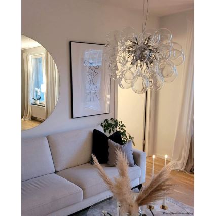ByRydens - Luster na lanku GROSS 8xG9/4W/230V číra pr. 50 cm