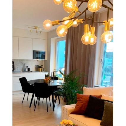 ByRydens - Luster na lanku HEROES 24xE27/5W/230V čierna pr. 80 cm