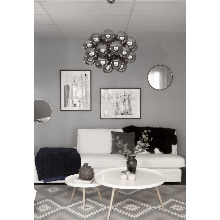 ByRydens - Luster na lanku GROSS GRANDE 8xG9/4W/230V dymová/čierna pr. 62 cm
