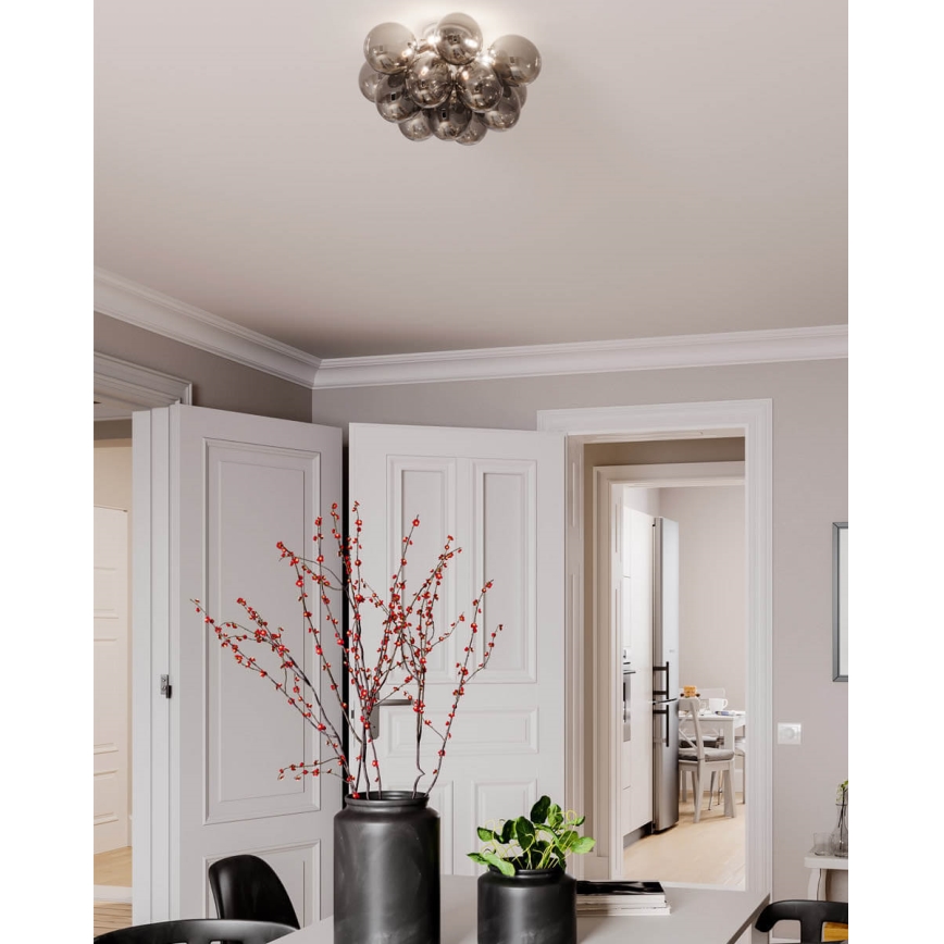 ByRydens - Stropné svietidlo GRANDE 3xG9/4W/230V dymová/čierna pr. 30 cm