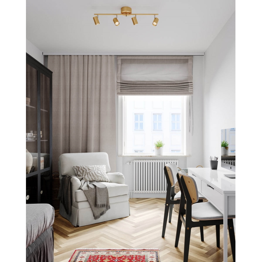 ByRydens - Bodové svietidlo CORRECT 4xGU10/7W/230V zlatá