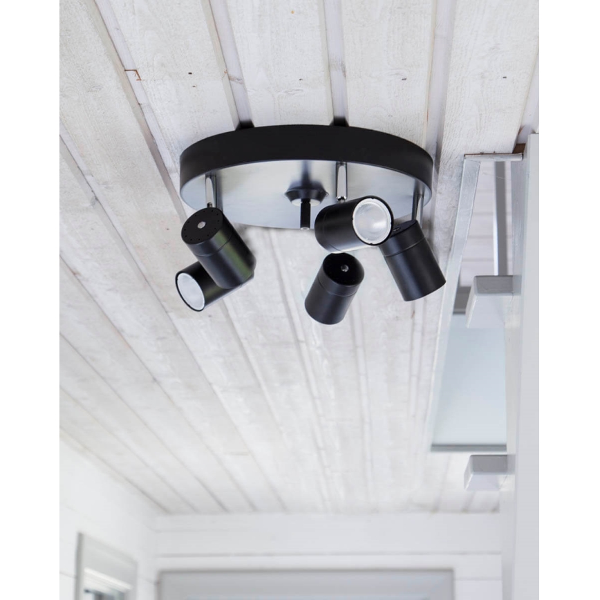 ByRydens - Bodové svietidlo CORRECT 5xGU10/7W/230V biela pr. 30 cm