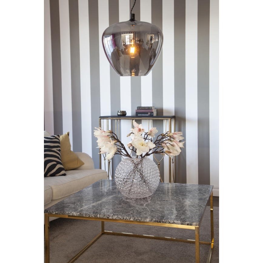 ByRydens - Luster na lanku BELLISSIMO 1xE27/8W/230V dymová/čierna pr. 40 cm