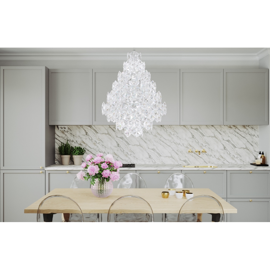 ByRydens - Luster na reťazi MONARQUE GRANDE 11xE14/5W/230V číra pr. 58 cm
