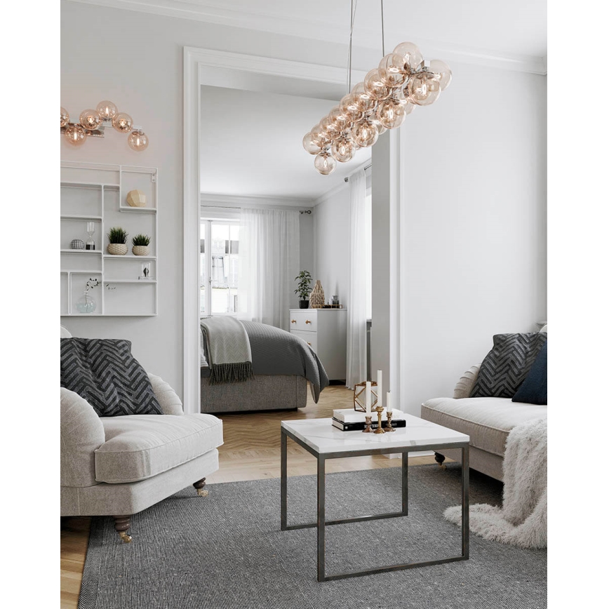 ByRydens - Luster na lanku SPLENDOR 25xG9/5W/230V dymová/hnedá