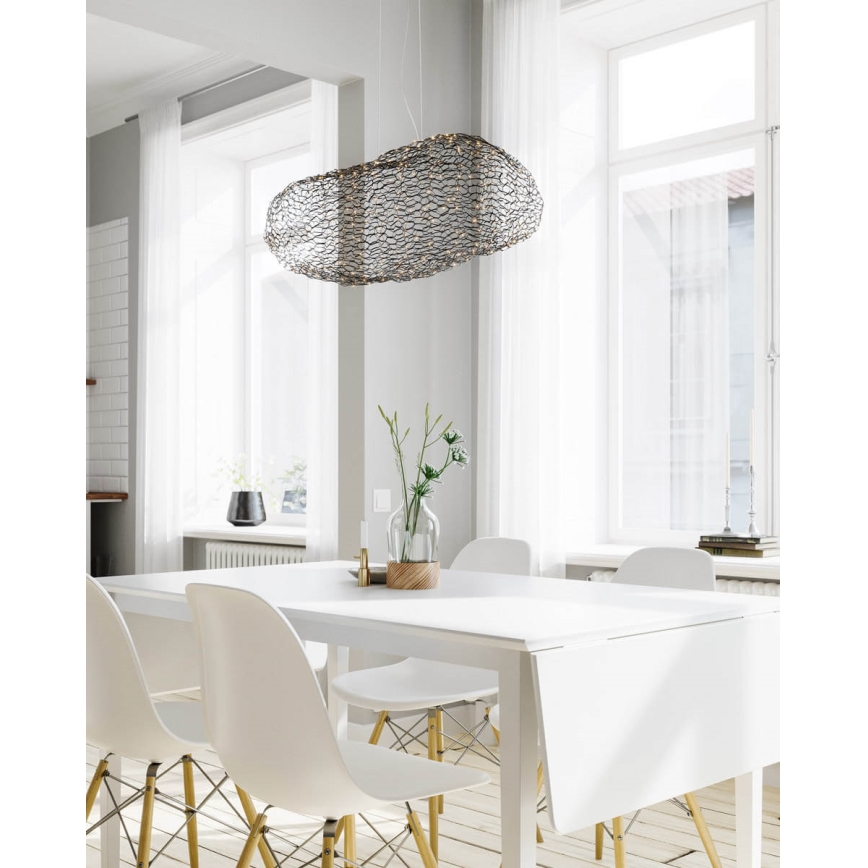ByRydens - LED Luster na lanku HAYDEN LED/15W/230V čierna