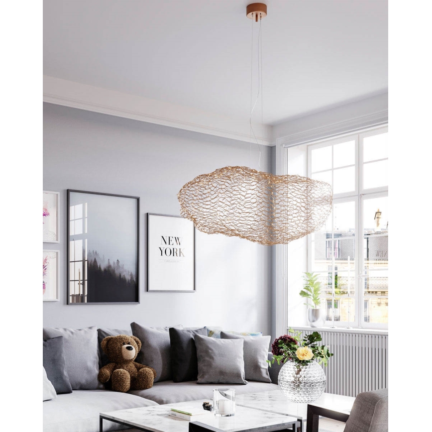 ByRydens - LED Luster na lanku HAYDEN LED/15W/230V zlatá
