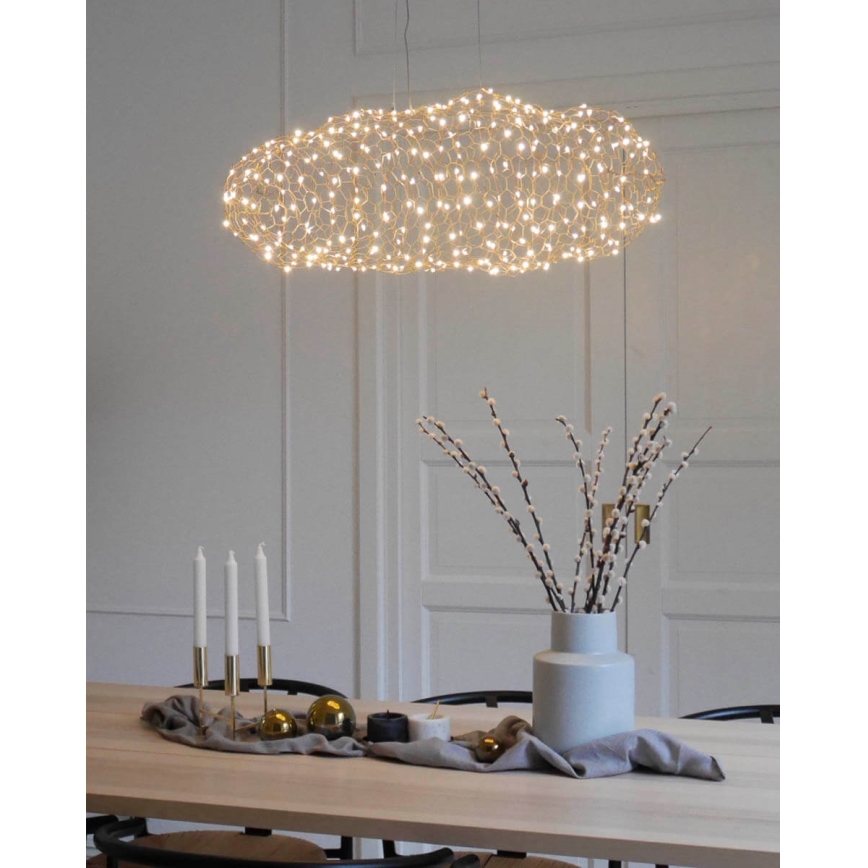 ByRydens - LED Luster na lanku HAYDEN LED/15W/230V zlatá