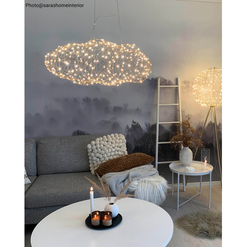 ByRydens - LED Luster na lanku HAYDEN LED/15W/230V zlatá