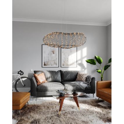 ByRydens - LED Luster na lanku HAYDEN LED/20W/230V čierna