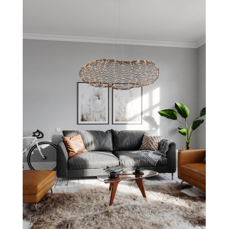 ByRydens - LED Luster na lanku HAYDEN LED/20W/230V čierna