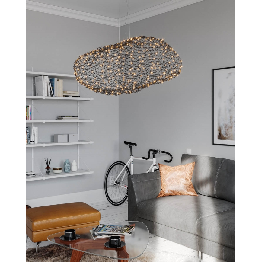 ByRydens - LED Luster na lanku HAYDEN LED/20W/230V čierna