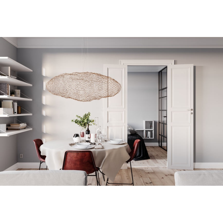 ByRydens - LED Luster na lanku HAYDEN LED/20W/230V zlatá