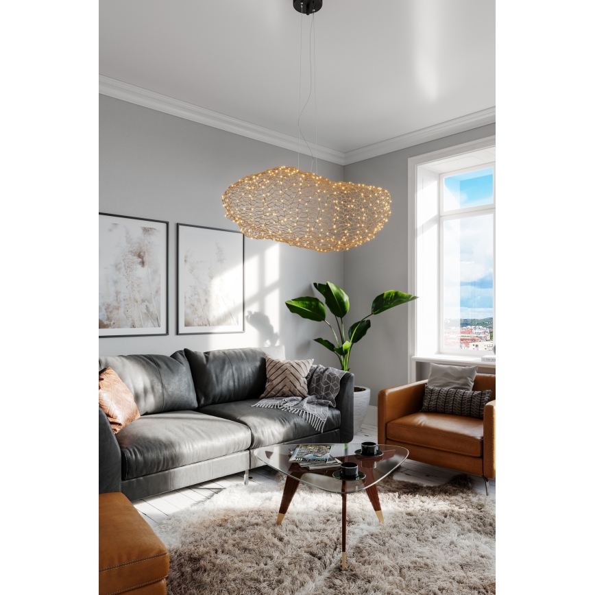 ByRydens - LED Luster na lanku HAYDEN LED/20W/230V zlatá