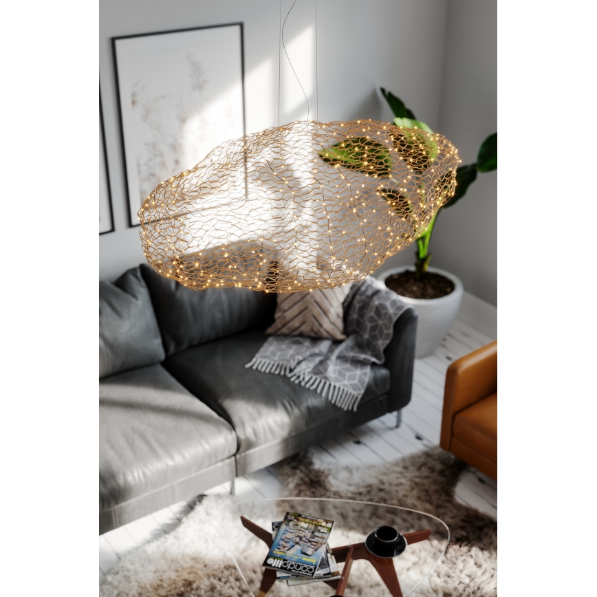 ByRydens - LED Luster na lanku HAYDEN LED/20W/230V zlatá