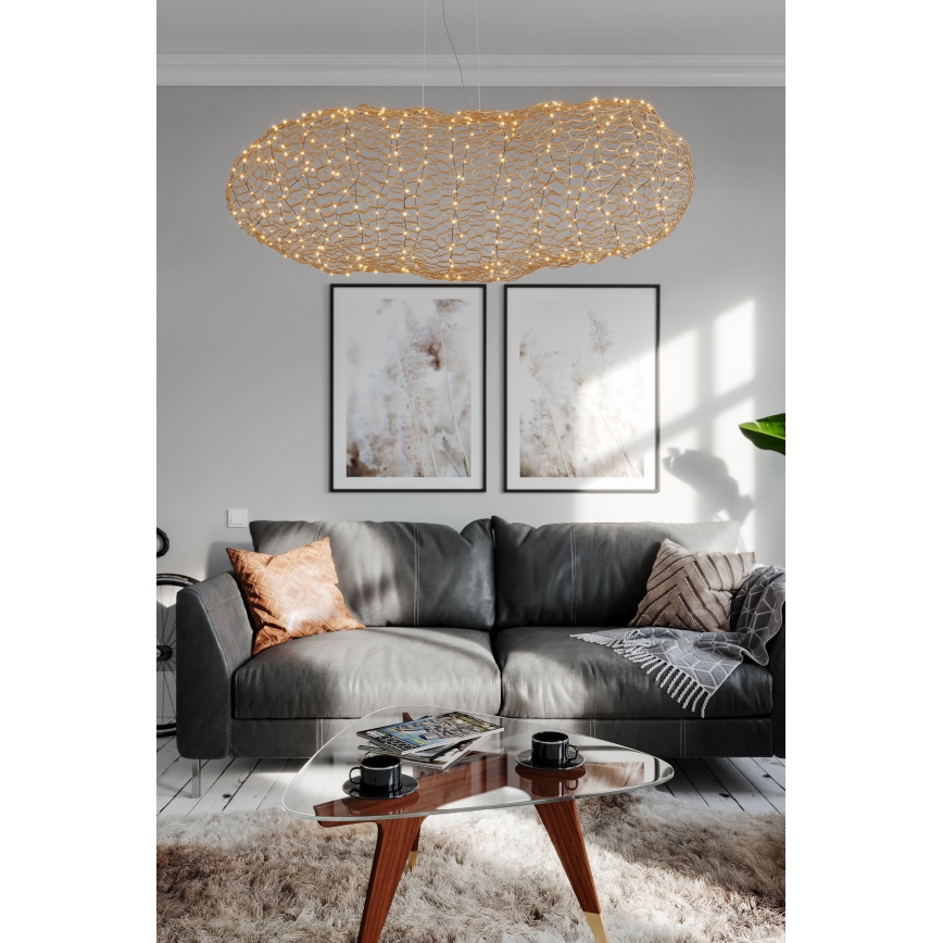 ByRydens - LED Luster na lanku HAYDEN LED/20W/230V zlatá