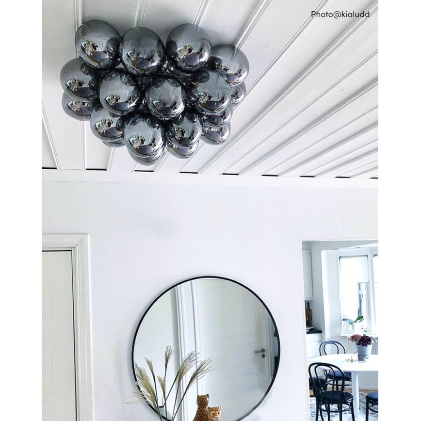 ByRydens - Stropné svietidlo GROSS 6xG9/5W/230V dymová/čierna pr. 50 cm