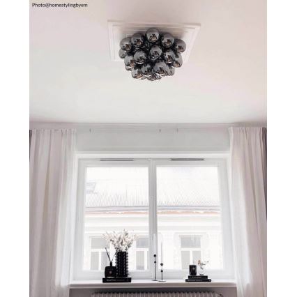 ByRydens - Stropné svietidlo GROSS 6xG9/5W/230V dymová/čierna pr. 50 cm