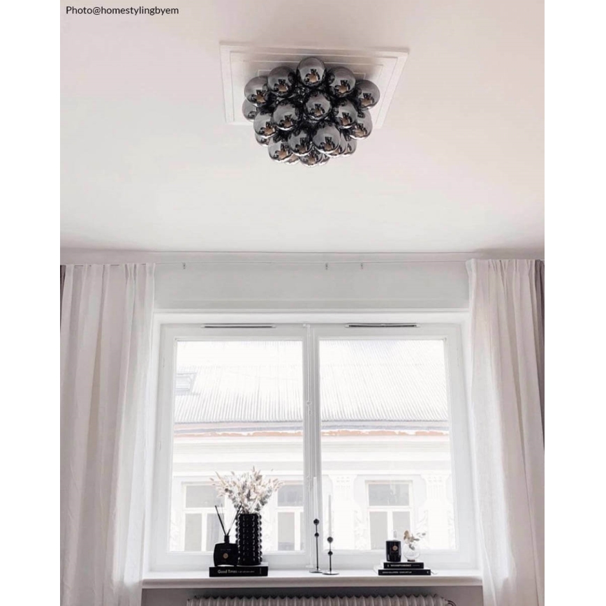 ByRydens - Stropné svietidlo GROSS 6xG9/5W/230V dymová/čierna pr. 50 cm