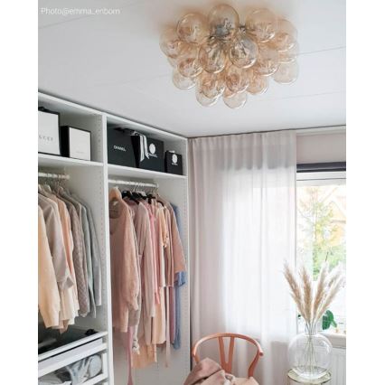ByRydens - Stropné svietidlo GROSS 6xG9/5W/230V dymová/hnedá pr. 50 cm